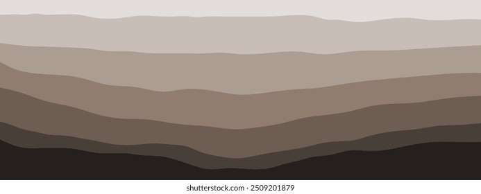 Suelo en capas y subsuperficie de roca. Estratos sedimentarios