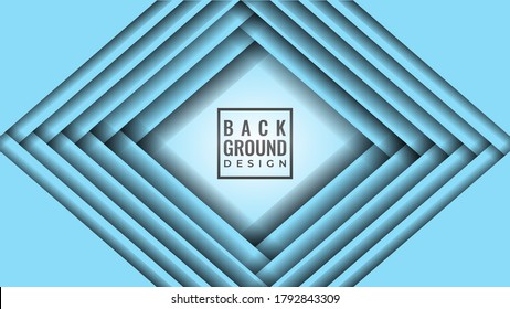 Layered Square Shape Vector Illustration. Abstract Background Design Template. Light Blue Color Theme.  Simple and Clean Design Style