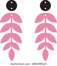 Layered Tropical Leaf Earrings Design for Acrylic Jewelry Handmade Botanical Fashion Accessories
