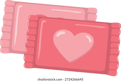 Barras de caramelo de San Valentín en capas en colores rosas y rojos que simbolizan la dulzura, la felicidad y el amor romántico.
