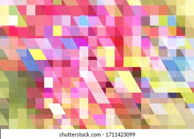 Layered vector background. Polygonal digital texture. Abstract pattern. Pink color decor. Glitch effect overlay for web design. Multicolored abstraction. Futuristic cover template