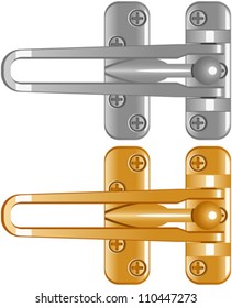 Layered Vector Illustration Of Door Security Chain.