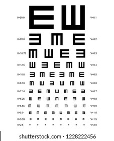 Eye Test Chart Vector E Chart Stock Vector (Royalty Free) 1037052307