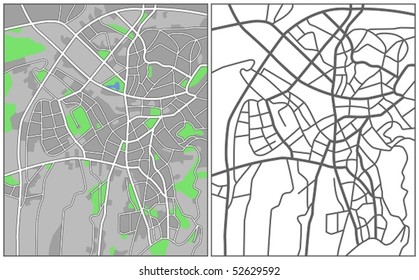 Layered Vector Map Of Ankara.