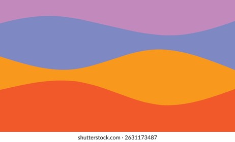 Plano de fundo em camadas em tons de roxo, azul, laranja e vermelho