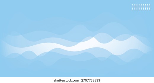 Layered waves of the blue ocean or sea with varying white gradient effects. Ideal for beach design templates. abstract eps 10.