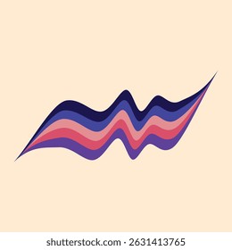 Layered waves in bold purple, pink, and navy. Ideal for modern digital art or mood-driven compositions.
