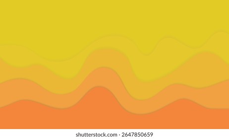 Geschichteter, gewellter abstrakter Hintergrund in warmen Gelb- und Orangetönen, der einen weichen, flüssigen und sonnigen Effekt erzeugt.

