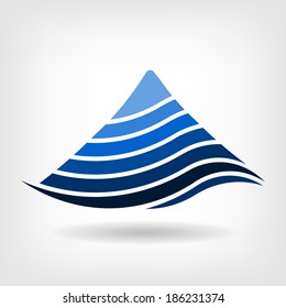 Layering mountain vector icon,Abstract concept of seismology, geology, plate movement,earthquake,mining, excavation