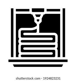 layers of 3d printing glyph icon vector. layers of 3d printing sign. isolated contour symbol black illustration