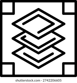 Layers Art vector Icon Design Illustration