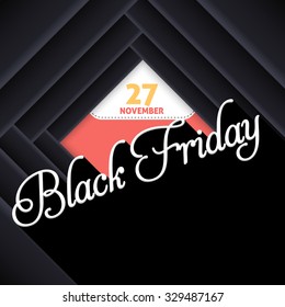 Layers Background of Black Friday Sale Web Banner, Card Template