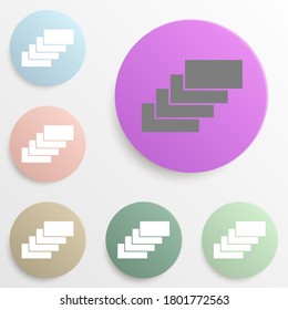 Layers badge color set. Simple glyph, flat vector of web icons for ui and ux, website or mobile application