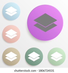 Conjunto de colores de la insignia de la capa. Glifo simple, vector plano de iconos web para ui y ux, sitio web o aplicación móvil