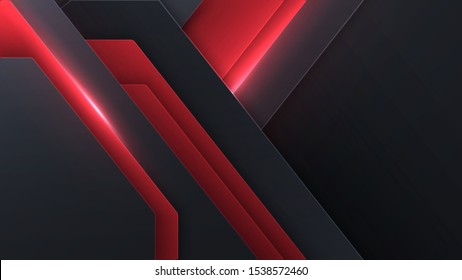 Layers of carbon figures. Layout blank or card. Vector techno background from sheets of metal. Geometrical Shapes from cut Paper