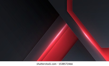 Layers of carbon figures. Layout blank or card. Vector techno background from sheets of metal. Geometrical Shapes from cut Paper