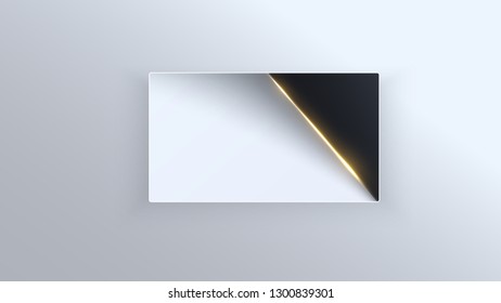 Layers of carbon triangles. Layout blank or card. Vector techno background from sheets of metal. Geometrical Shapes from cut Paper. luxury brochure