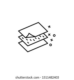 Layers clothing textile icon. Element of fabric features icon