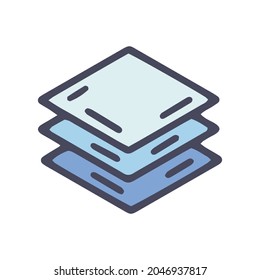 layers color vector doodle simple icon design