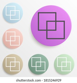 layers of documents badge color set. Simple glyph, flat vector of web icons for ui and ux, website or mobile application