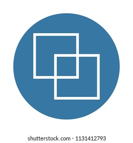 layers of documents icon in Badge style  on white background