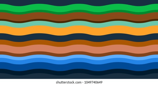 layers of the earth abstract graphic background. Seamless pattern.