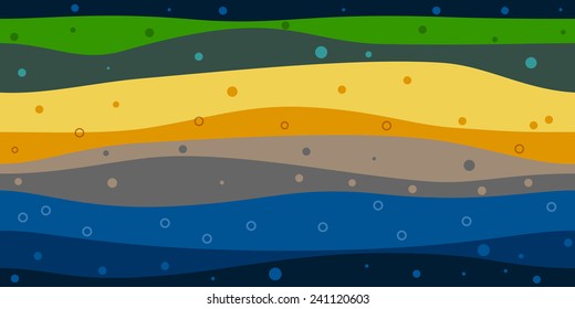 layers of the earth abstract graphic background. Seamless pattern.