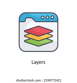 Ilustración de diseño de iconos de vector de contorno rellenado en fondo blanco. Archivo EPS 10