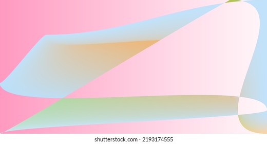 Ilustración Mínima Dinámica De Fluidos De Capas. Color digital multicolor Neon fondo original. Tecnología Futurista Arcoiris Líneas horizontales modernas. Forma suave rosa pastel Malla gradiente psicodélica.