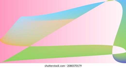 Layers Fluid Smooth Dynamic Illustration. Digital Multi-Farbe Pink Psychedelic Modern Design. Rainbow Pastel Technologie Form Futuristische Gradient Mesh. Minimaler, moderner Farbneon unscharfer Hintergrund.