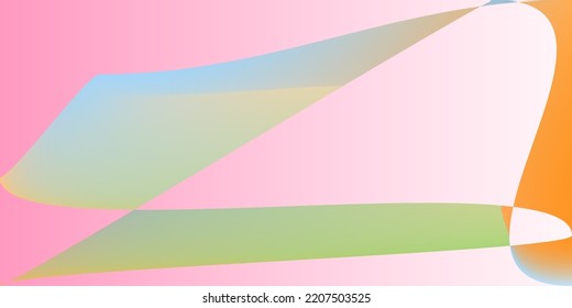 Layers Fluid Technology Digital Smooth Surface. Neon Color Psychedelic Rainbow Trendy Background. Shape Dynamic Smooth Multicolor Illustration. Pastel Minimal Pink Futuristic Modern Gradient Mesh.