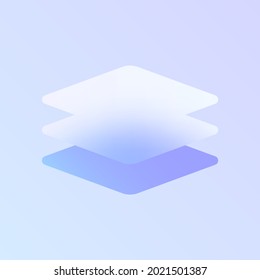 layers glass morphism trendy style icon. layers transparent glass vector icon with blur and purple gradient. for web and ui design, mobile apps and promo business polygraphy