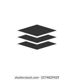 Layers glyph icon. Vector illustration