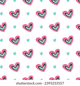 Capas del patrón sin soldadura del vector de abrazo cardíaco se pueden utilizar para el diseño de fondo y prendas de vestir