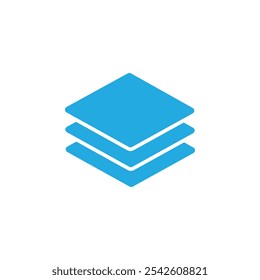 Layers icon black and white vector sign