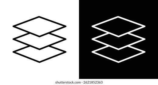 Layers icon concept stroke on white background