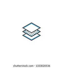 Layers icon design. Essential icon vector illustration design