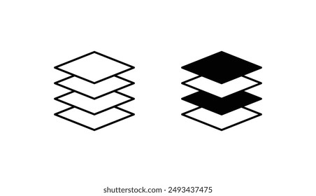 Layers icon design with white background stock illustration