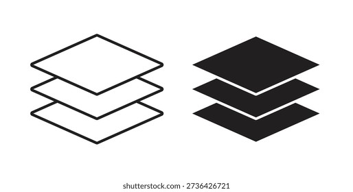 Layers icon element for design projects