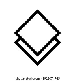 layers icon with flat design, on white background