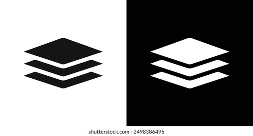 Layers icon flat line symbol set.