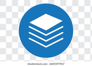 Layers icon flat line symbol set.