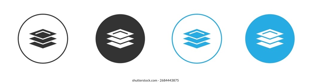 Icono de capas. Plantilla de diseño de iconos gráficos