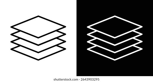 Layers icon Graphic vector set for ui design