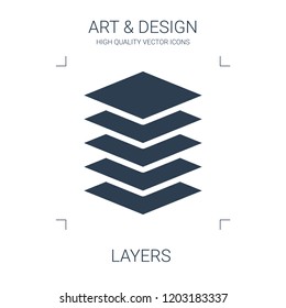 layers icon. high quality filled layers icon on white background. from art collection flat trendy vector layers symbol. use for web and mobile