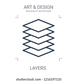 layers icon. high quality line layers icon on white background. from art collection flat trendy vector layers symbol. use for web and mobile