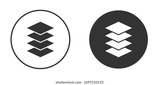Layers icon illustration. Pixel vector graphics - Vector.
