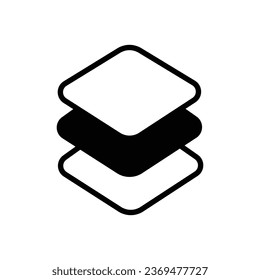 Layers icon isolate white background stock illustration.