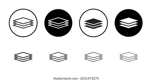 Layers icon Isolated flat vector in outline