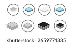 Layers icon. Layer line and flat icon set. Layer sign. Layout icon.
